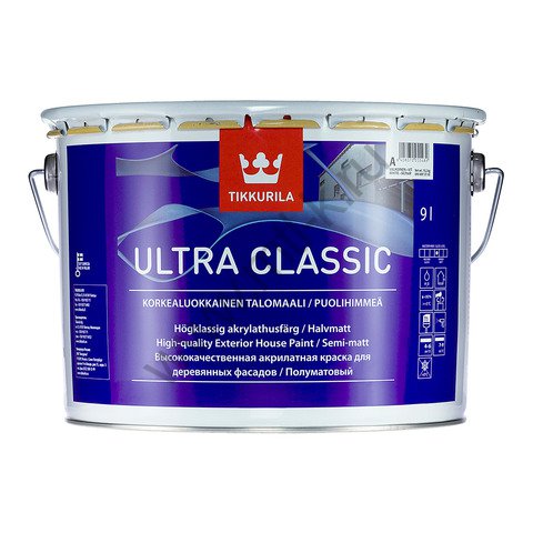 Tikkurila Ultra Classic / Тиккурила Ультра Классик полуматовая полиакрилатная краска