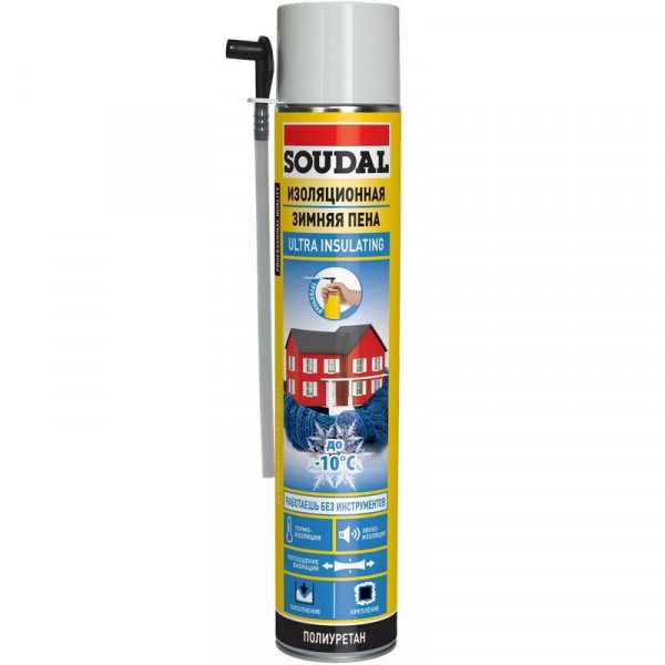Soudal изоляционная зимняя пена трубочная