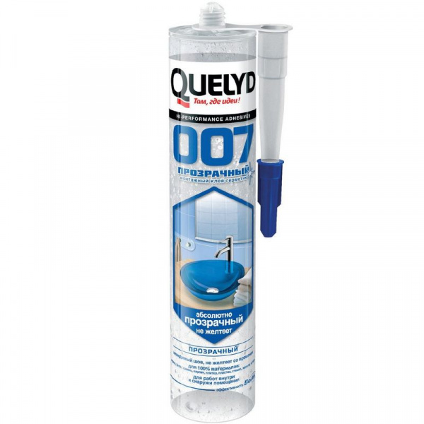 QUELYD 007 Crystal Clear кристально прозрачный клей-герметик